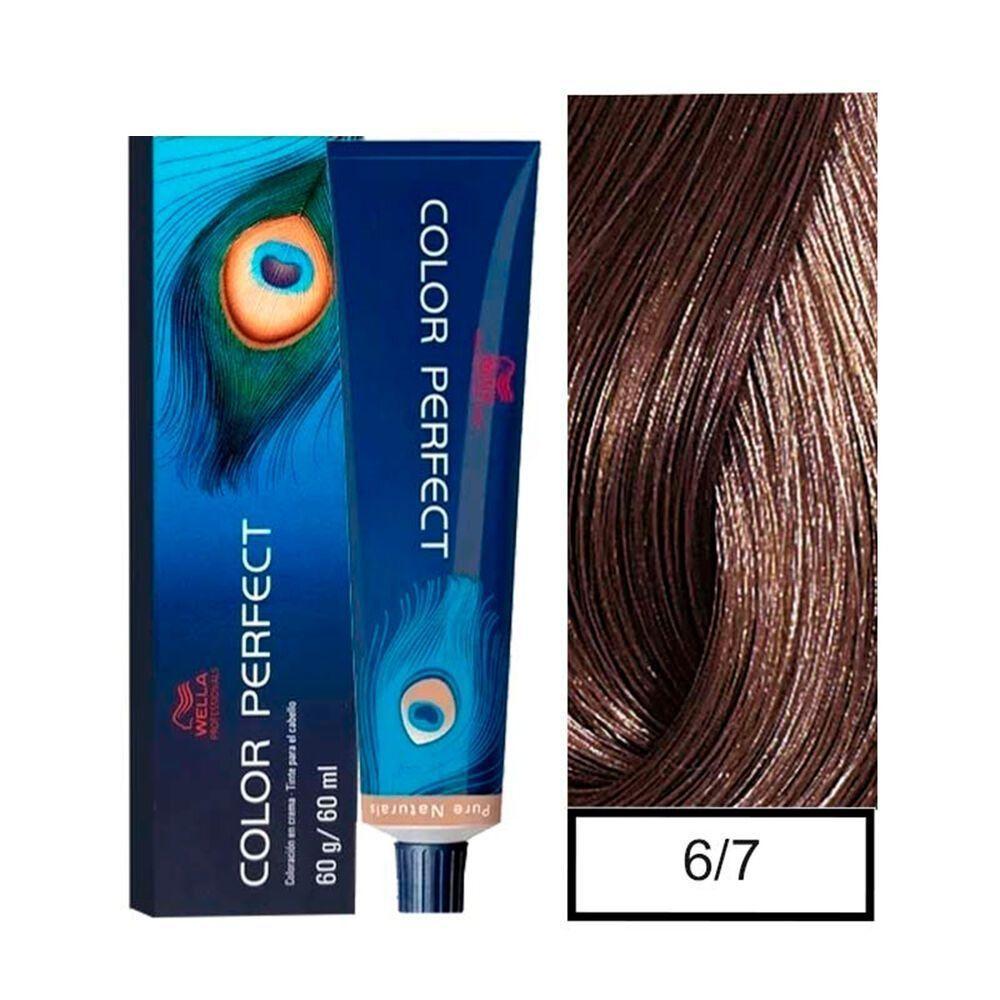 Tinte para Cabello Wella Color Perfect 6/7 Rubio Oscuro Marron 60ml +Oxidante-0