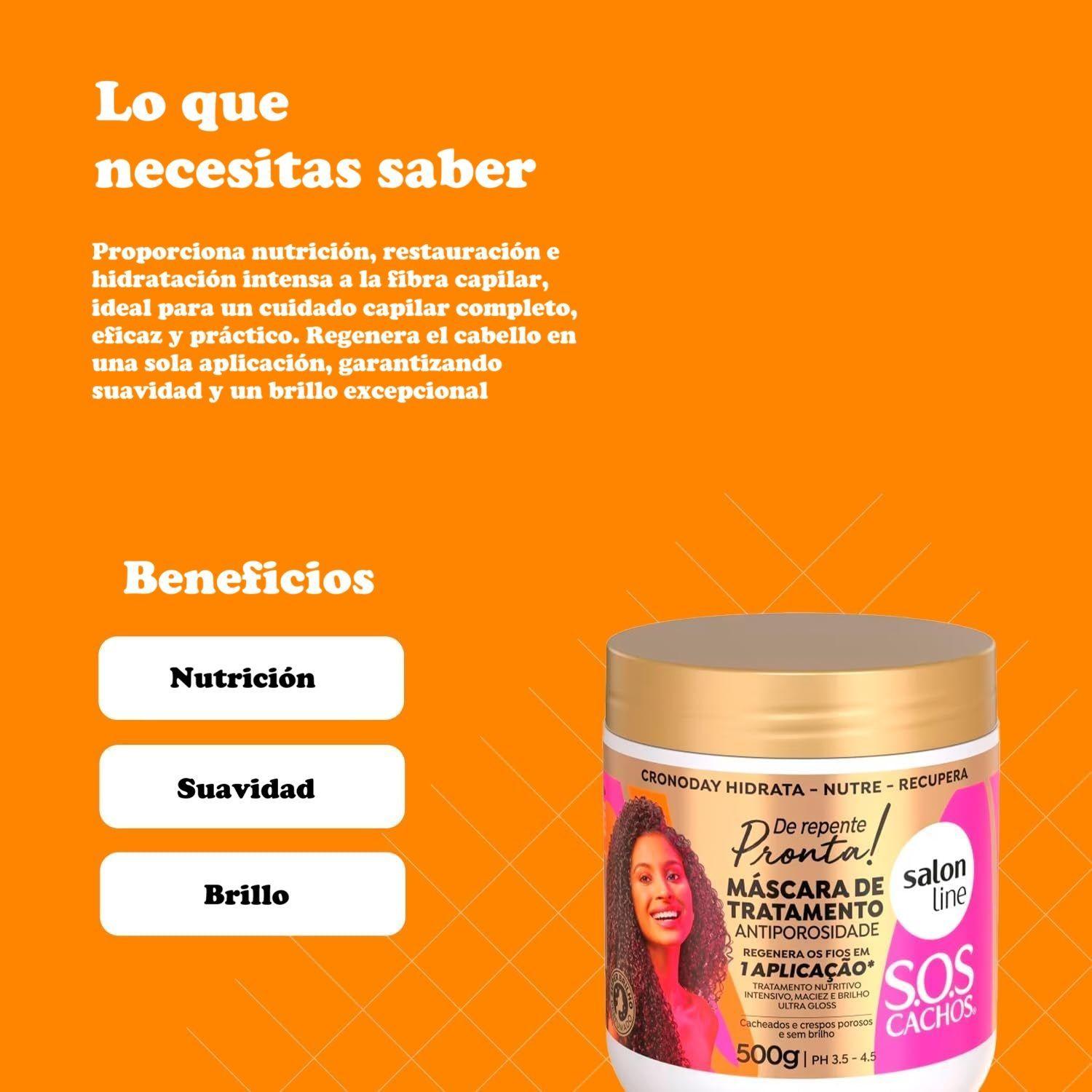 SOS MASCARA ANTIPOROSIDADES PRONTA 500GR SALON LINE-2