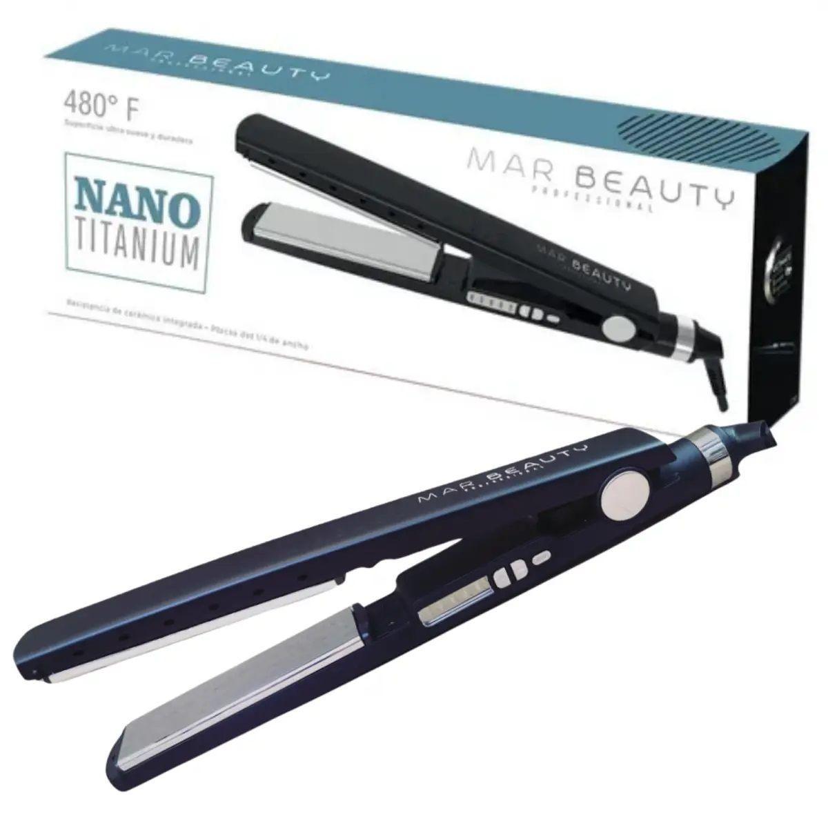 Plancha Nano Titanium Mar Beauty Professional Color Negro-5