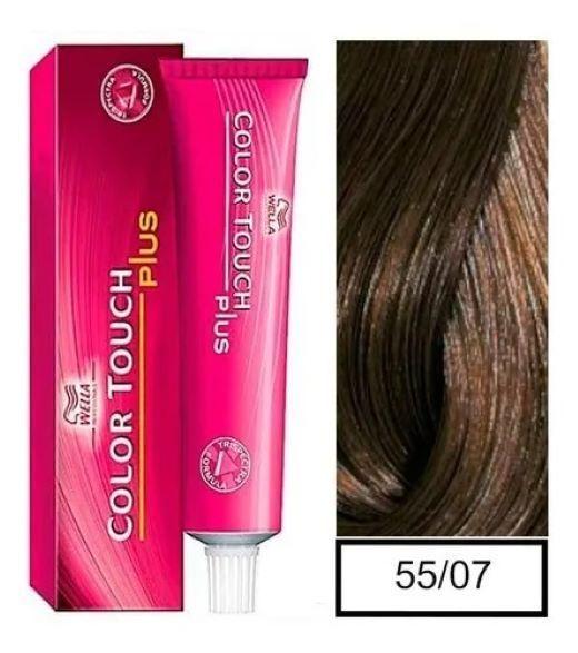 Tinte para cabello Wella Color Touch 55/07 Castaño Claro Intenso Natural Marron 62ml-0