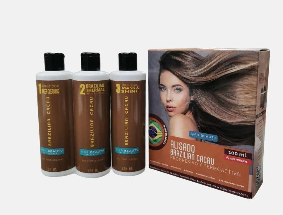 Kit Alisado Brazilian Cacau 100ml C/U 3 Pasos Marbeauty-2