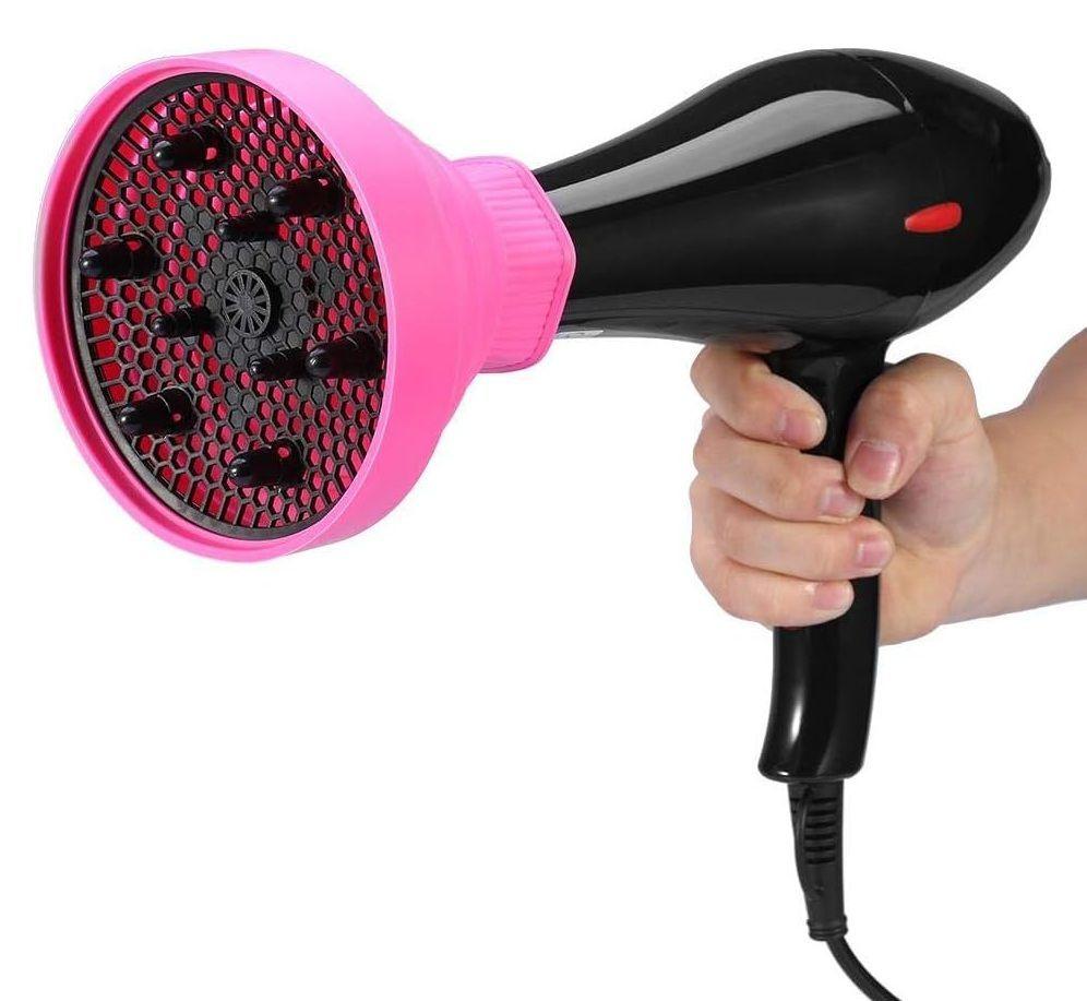 Difusor Para Secador De Cabello De Silicona Plegable Rosa-3