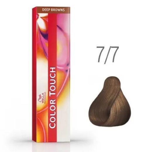 Tinte para cabello Wella Color Touch 7/7 Rubio Mediano Marron 60ml-3