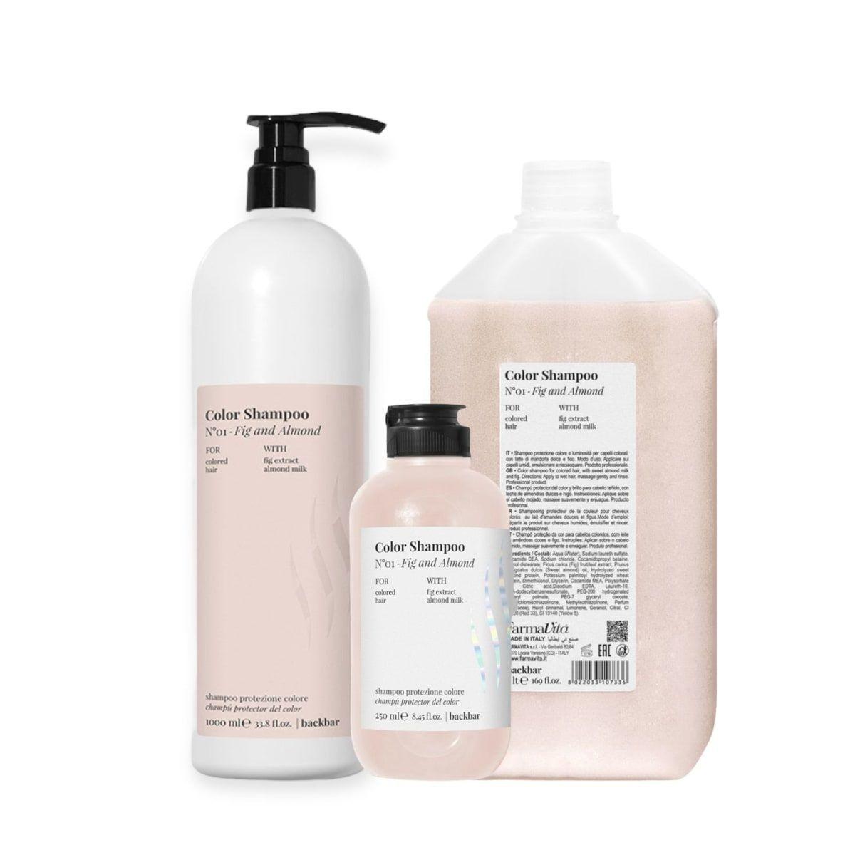 Farmavita Color Shampoo Nro 01 Leche de almendras e higos 5000 Ml-2