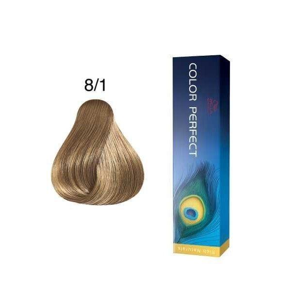 Tinte para Cabello Wella Color Perfect 8/1 Rubio Claro Ceniza 60ml-1