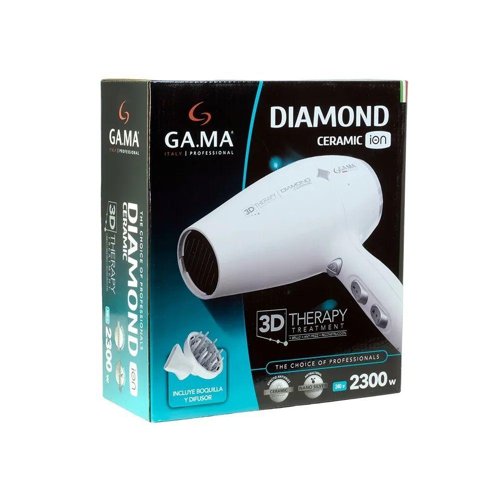 Secador Gama Diamond Ion 3d Therapy Ceramic Ion Nano Silver Blanco 2300W-5