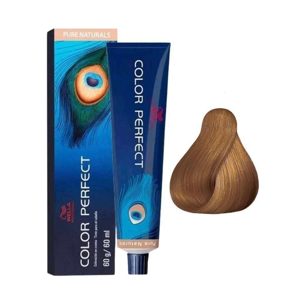 Tinte para Cabello Wella Color Perfect 8/73 Rubio Claro Marron Dorado 60ml +Oxidante-2