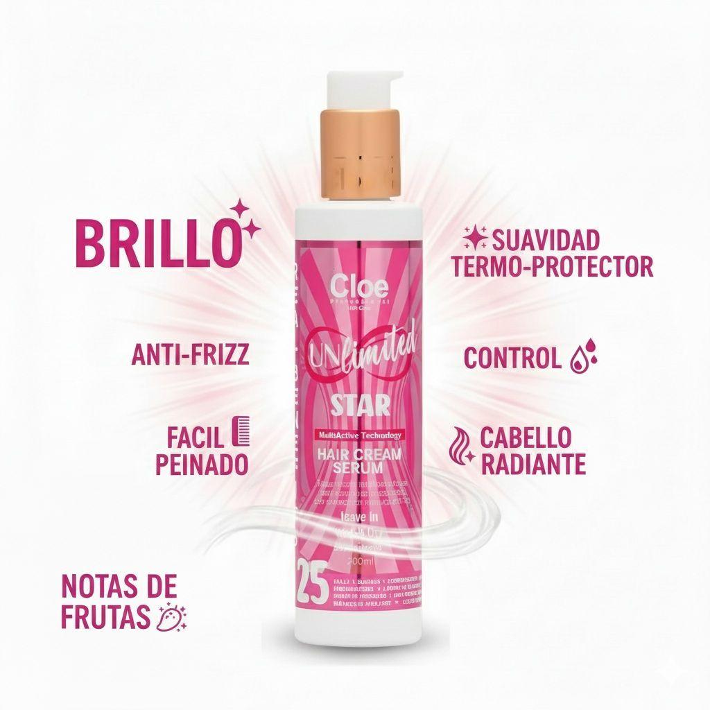 Serum Unlimited STAR Cloe 25 beneficios Leave-in 200ml-3