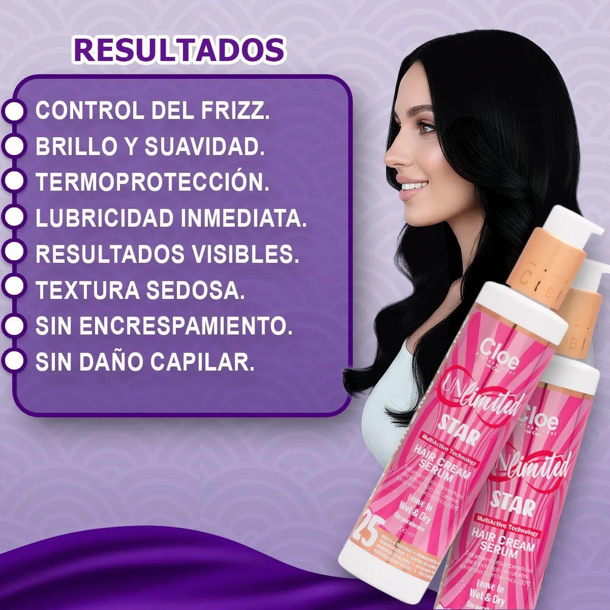 Serum Unlimited STAR Cloe 25 beneficios Leave-in 200ml-4