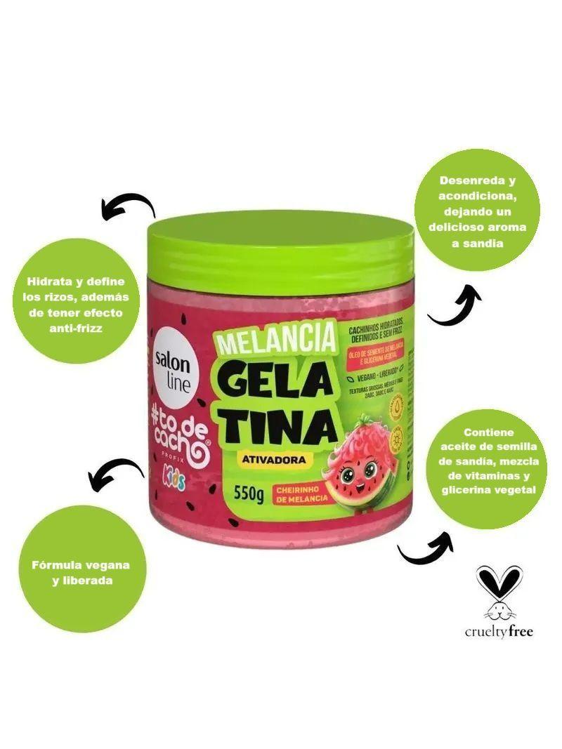 GEL ACTIVADORA KIDS MELANCIA 550 G SALON LINE-2
