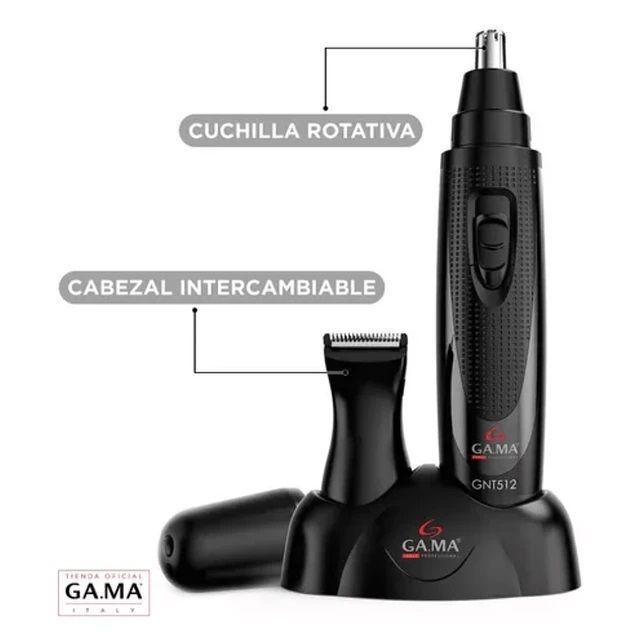 Cortapelo Trimmer Gnt512 Inalámbrico Cabello Nariz Y Orejas Color Negro-2
