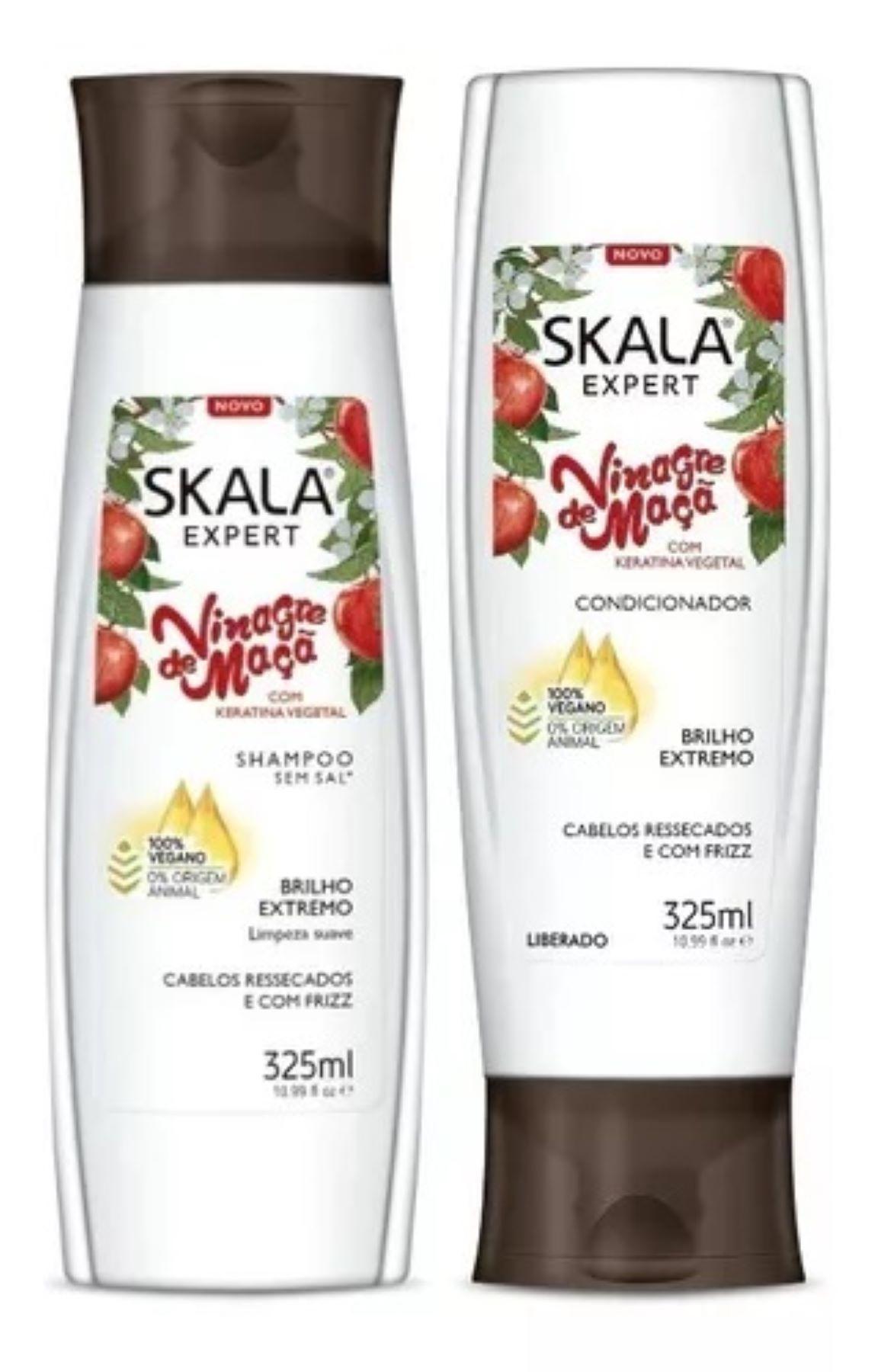 KIT SHAMPOO Y ACOND VINAGRE DE MANZANA SKALA EXPERT 650ML-2