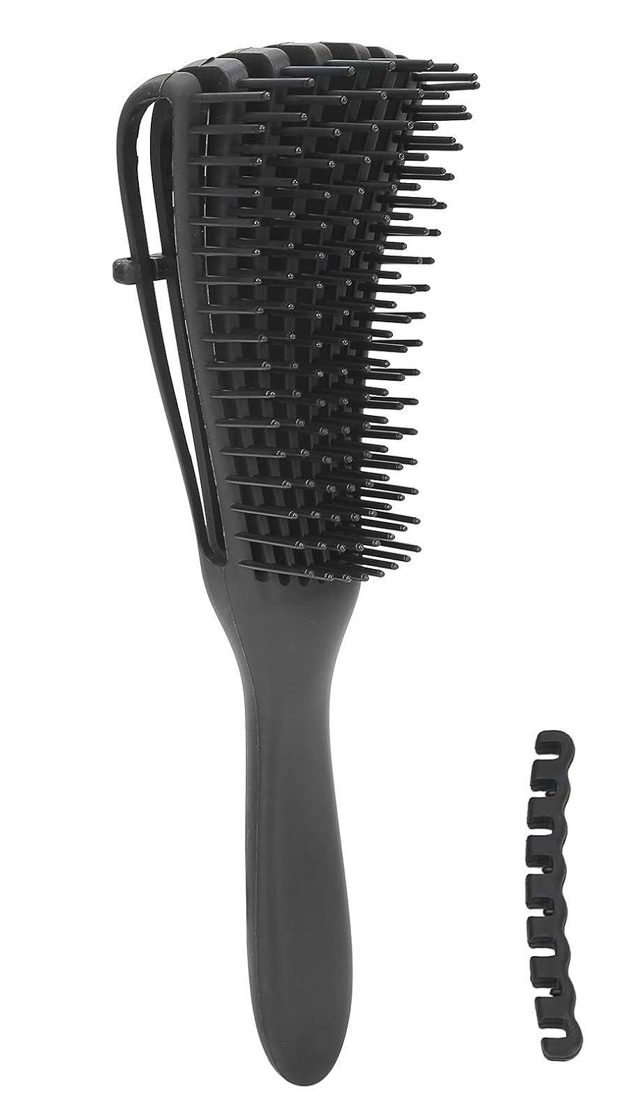 Cepillo Flexible Desenredante Y Definidor De Rizos Negro-3