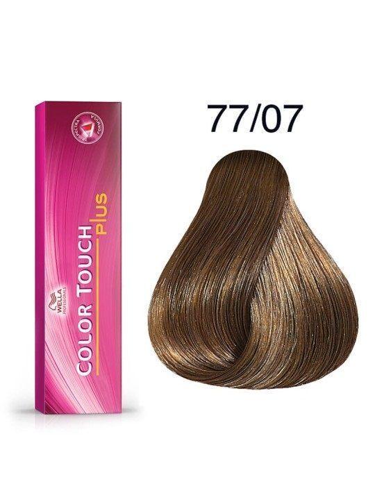 Tinte para cabello Wella Color Touch 77/07 Rubio Mediano Intenso Natural Marron 62ml + Oxidante-2