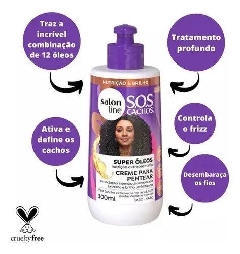 CREMA DE PEINAR SUPER OLEOS NUTRITIVO 300ML SALON LINE-1