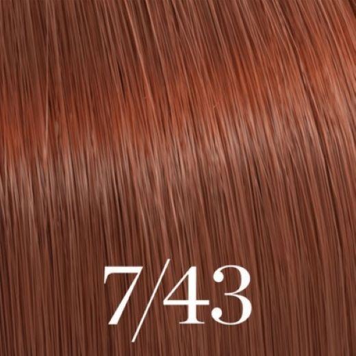 Tinte para cabello Wella Color Touch 7/43 Rubio Mediano Rojo Dorado 60ml-3