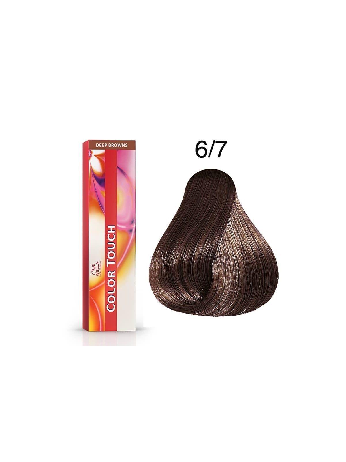Tinte para cabello Wella Color Touch 6/7 Rubio Oscuro Marron 60ml + Oxidante-2