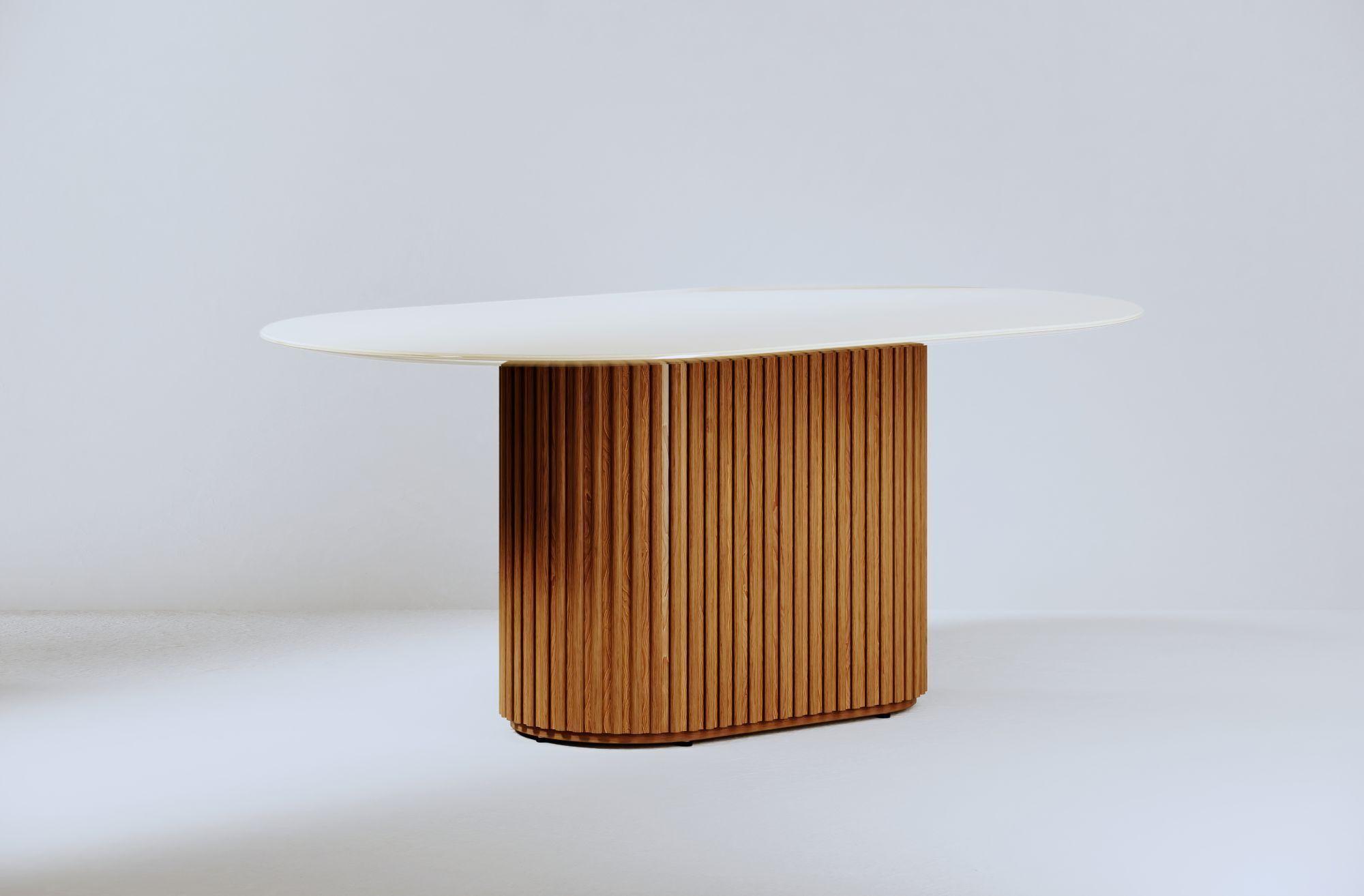 Mesa Comedor Ciccio Blanco y Canela-0