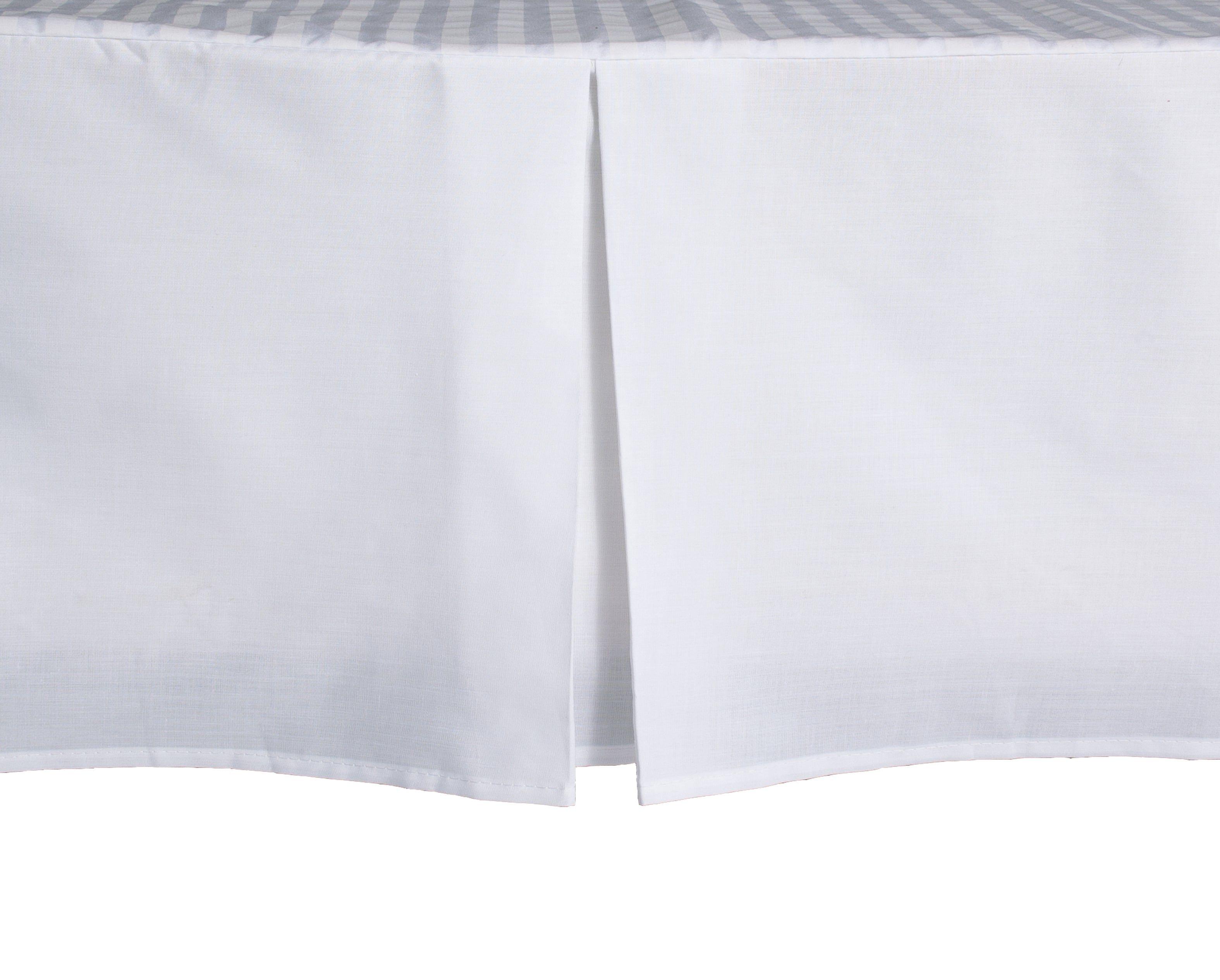 Combo Cubrecolchon + Faldon Blanco 1 Plaza-2