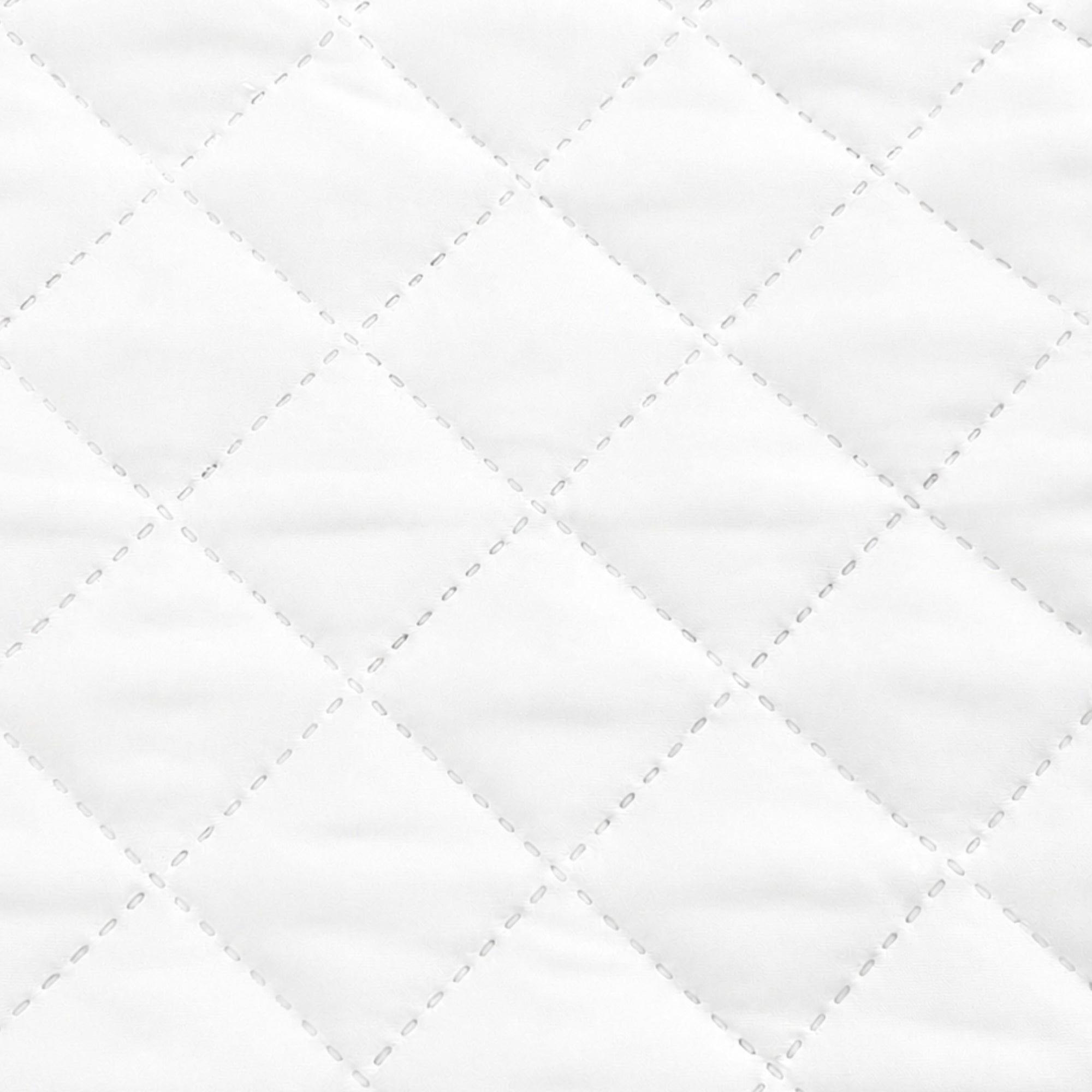 Combo Cubrecolchon + Faldon Blanco 1 Plaza-3