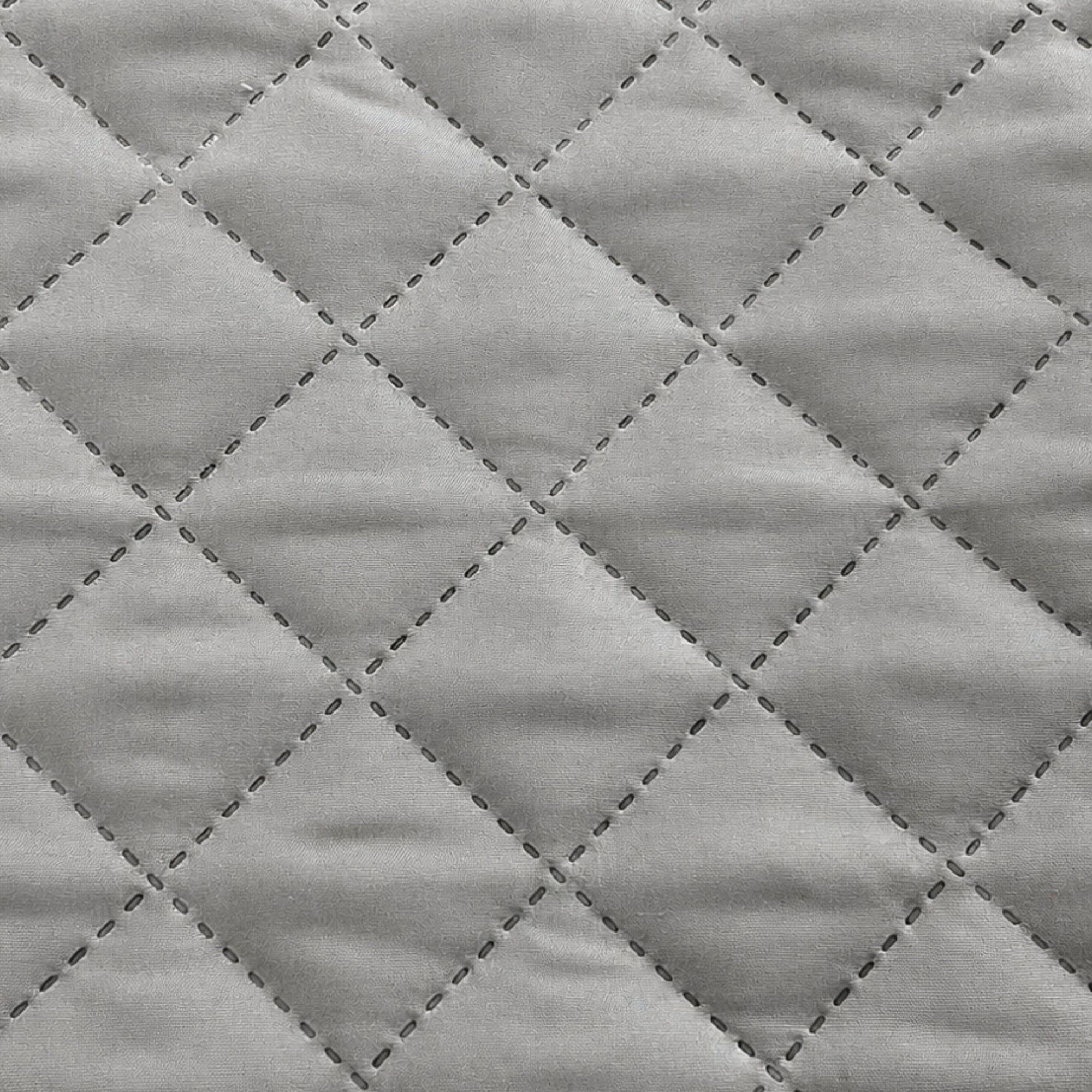 Combo Cubrecolchon + Faldon Gris 2 Plazas-3