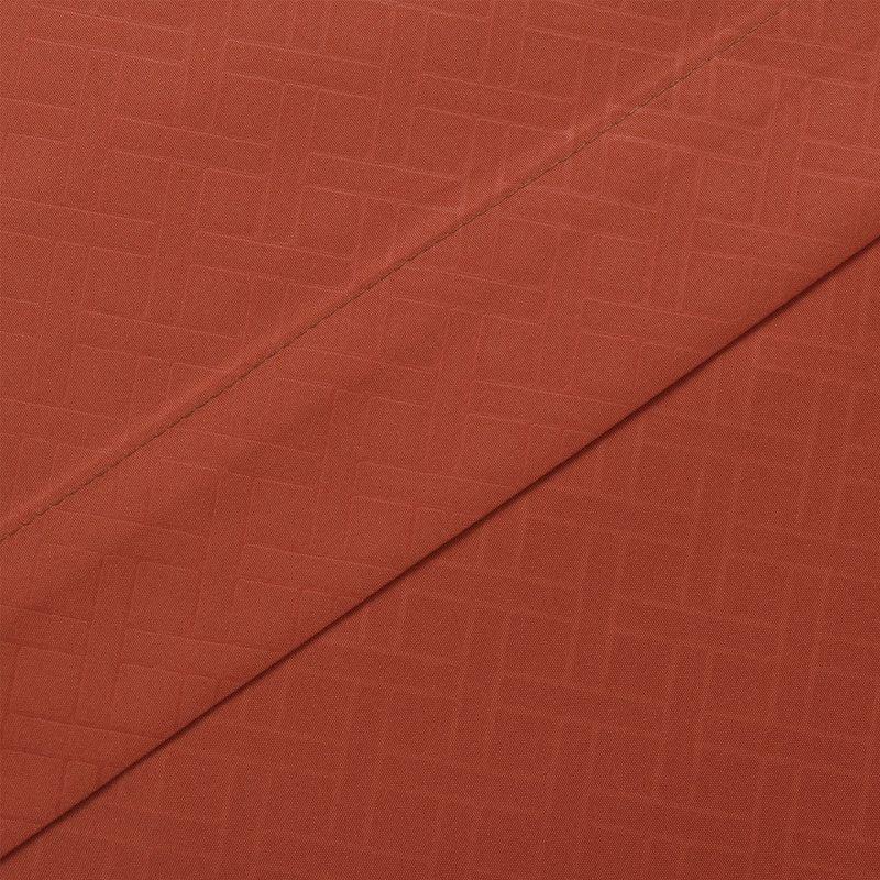 Juego De Sabanas Keyhome 2 Plazas Embosse Microfibra Color Terracota-3