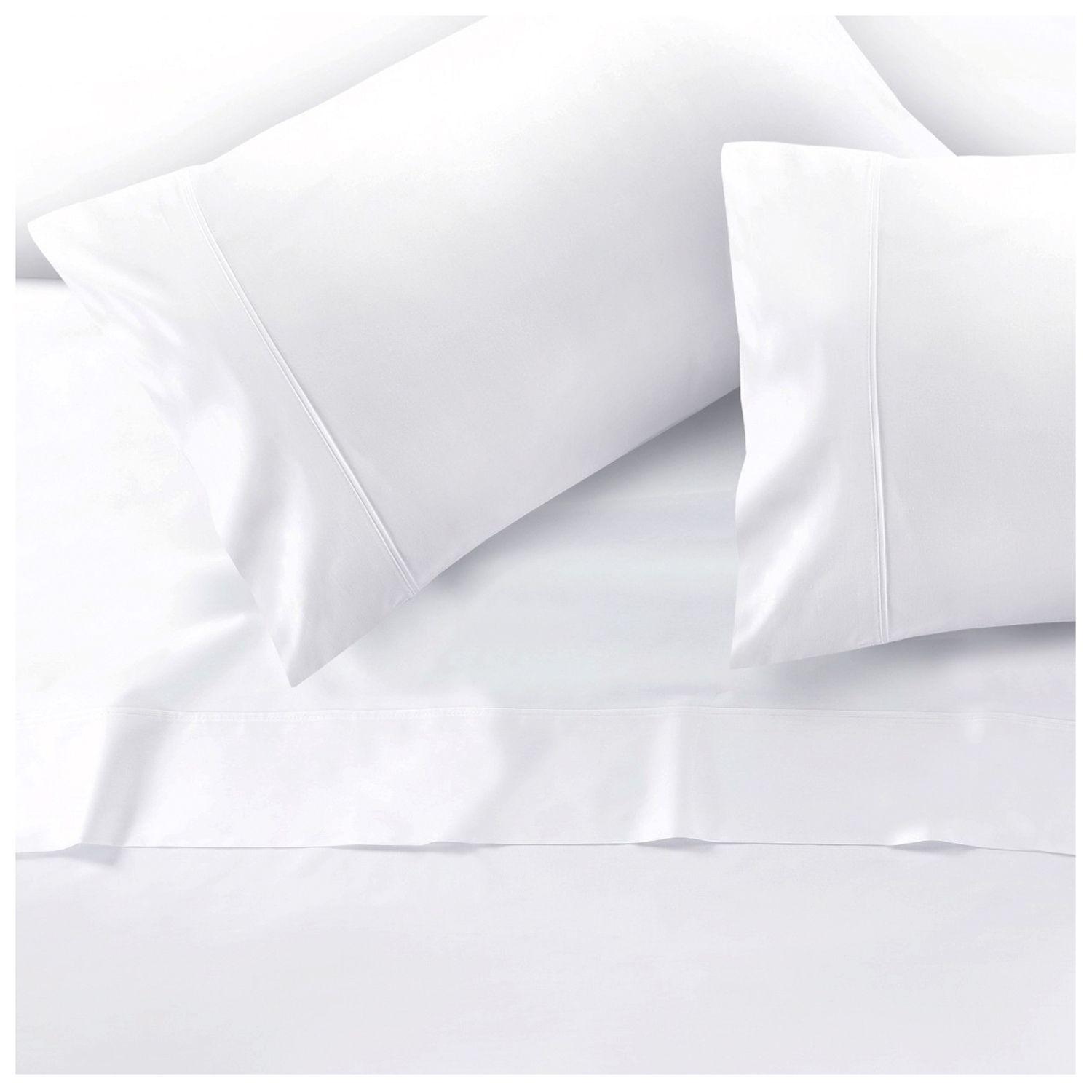 Juego De Sábanas Blancas Key Home 144 Hilos 2 Plazas-1