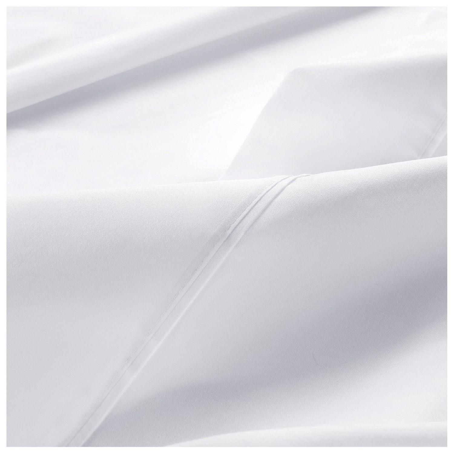 Juego De Sábanas Blancas Key Home 144 Hilos 2 Plazas-3