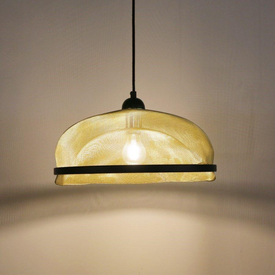 Lámpara Colgante Dorado con Detalle Negro Massimo Tendencia Home-0