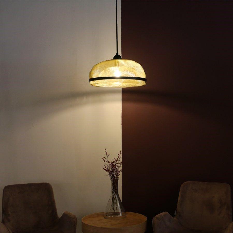 Lámpara Colgante Dorado con Detalle Negro Massimo Tendencia Home-2