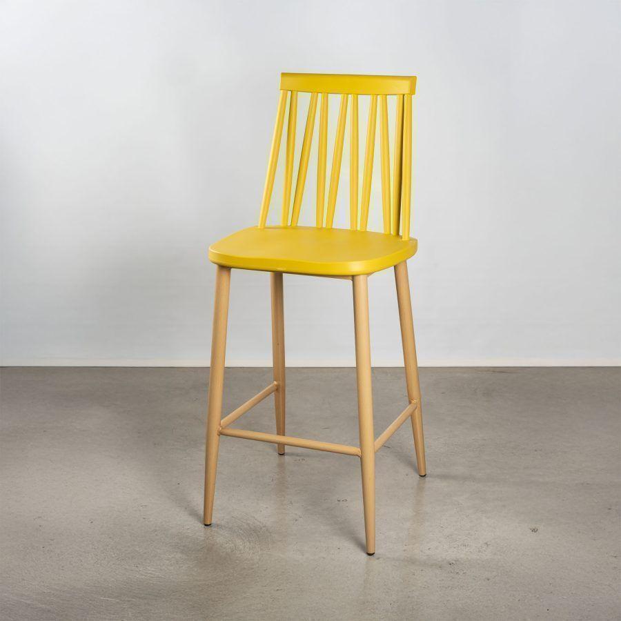 PACK DE 2 TABURETE ICONICA BASE TIPO WOOD 66 CM ALTURA ASIENTO-0