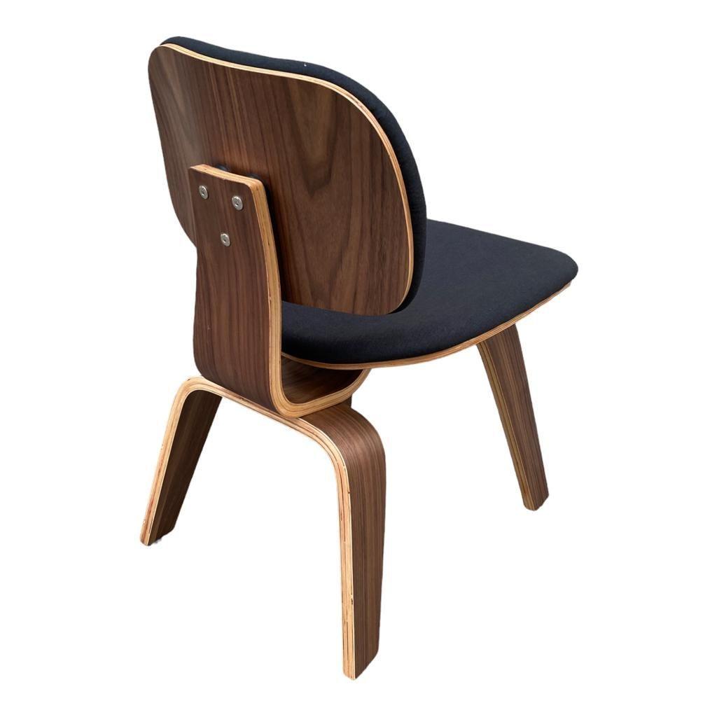 Silla Comedor Tendencia Home Plywood Tela Black Madera Walnut DCW -2