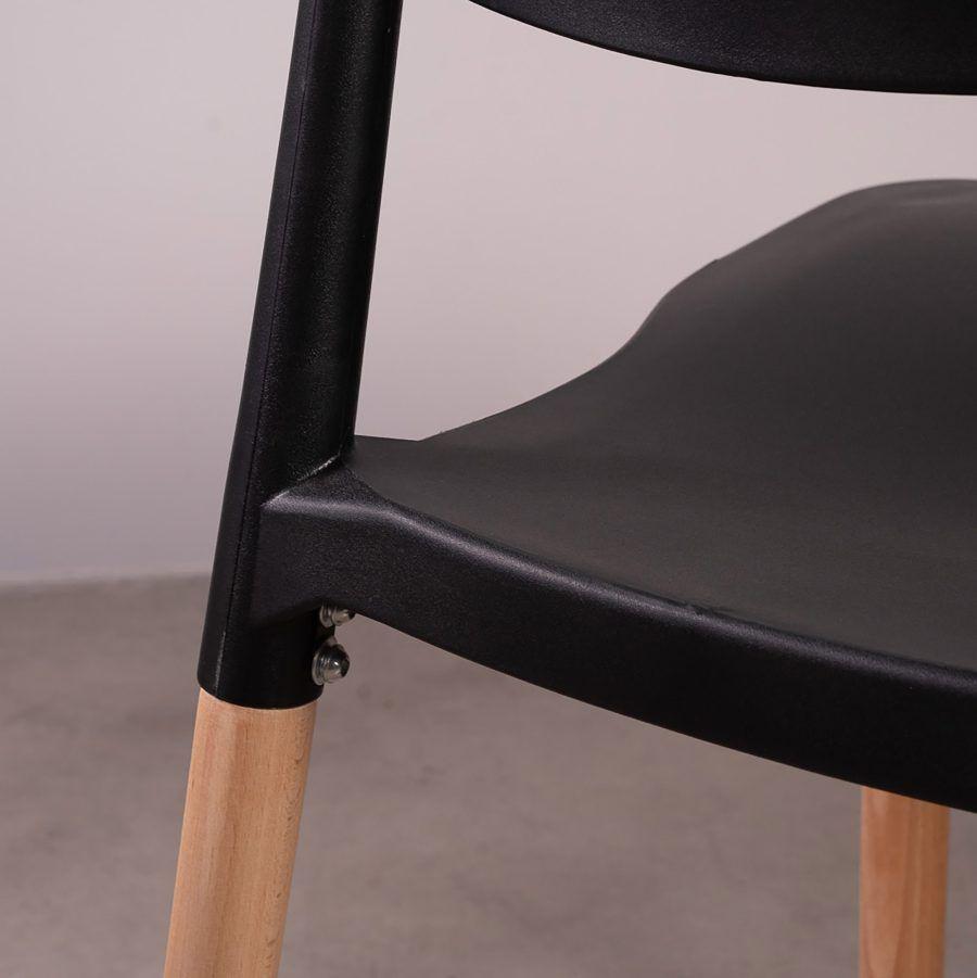 PACK 4 SILLAS PARA COMEDOR MODELO CROSCAT COLOR NEGRO-2