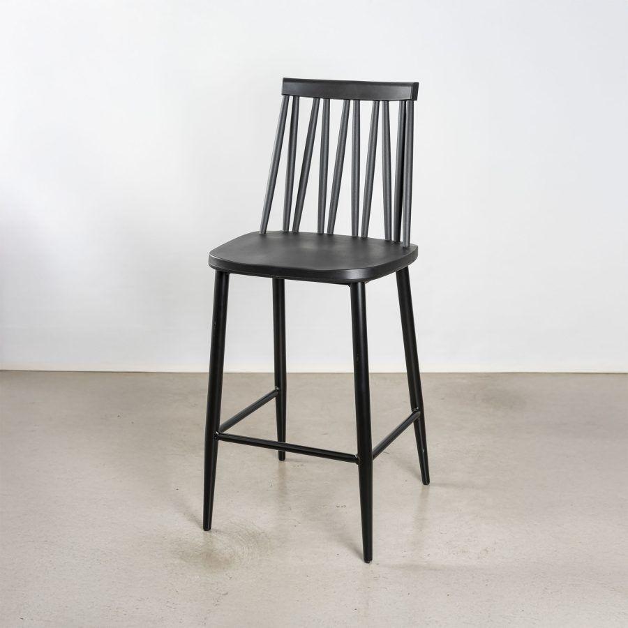 PAXCK 2 TABURETES IC NICA ALL BLACK 66 CM ALTURA ASIENTO-1