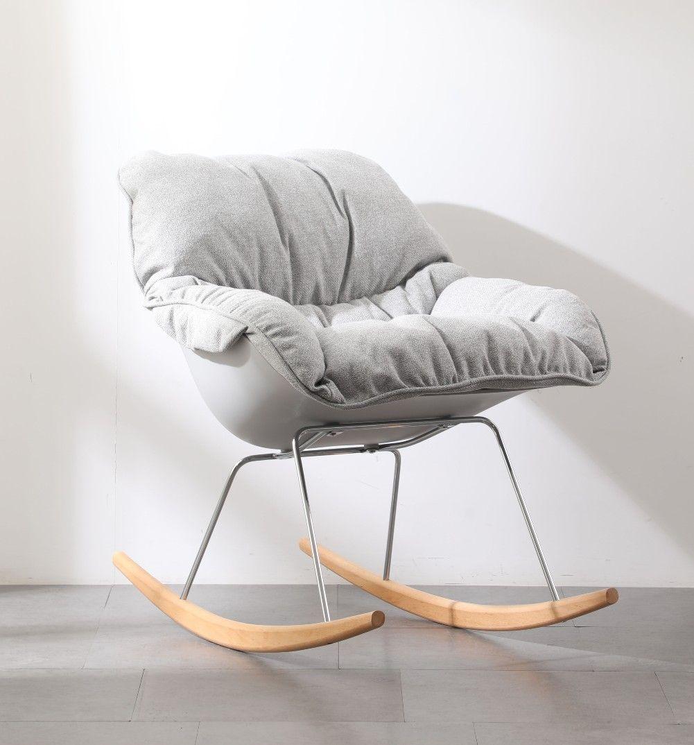 Silla Mecedora Tendencia Home Sebastiana color gris-2