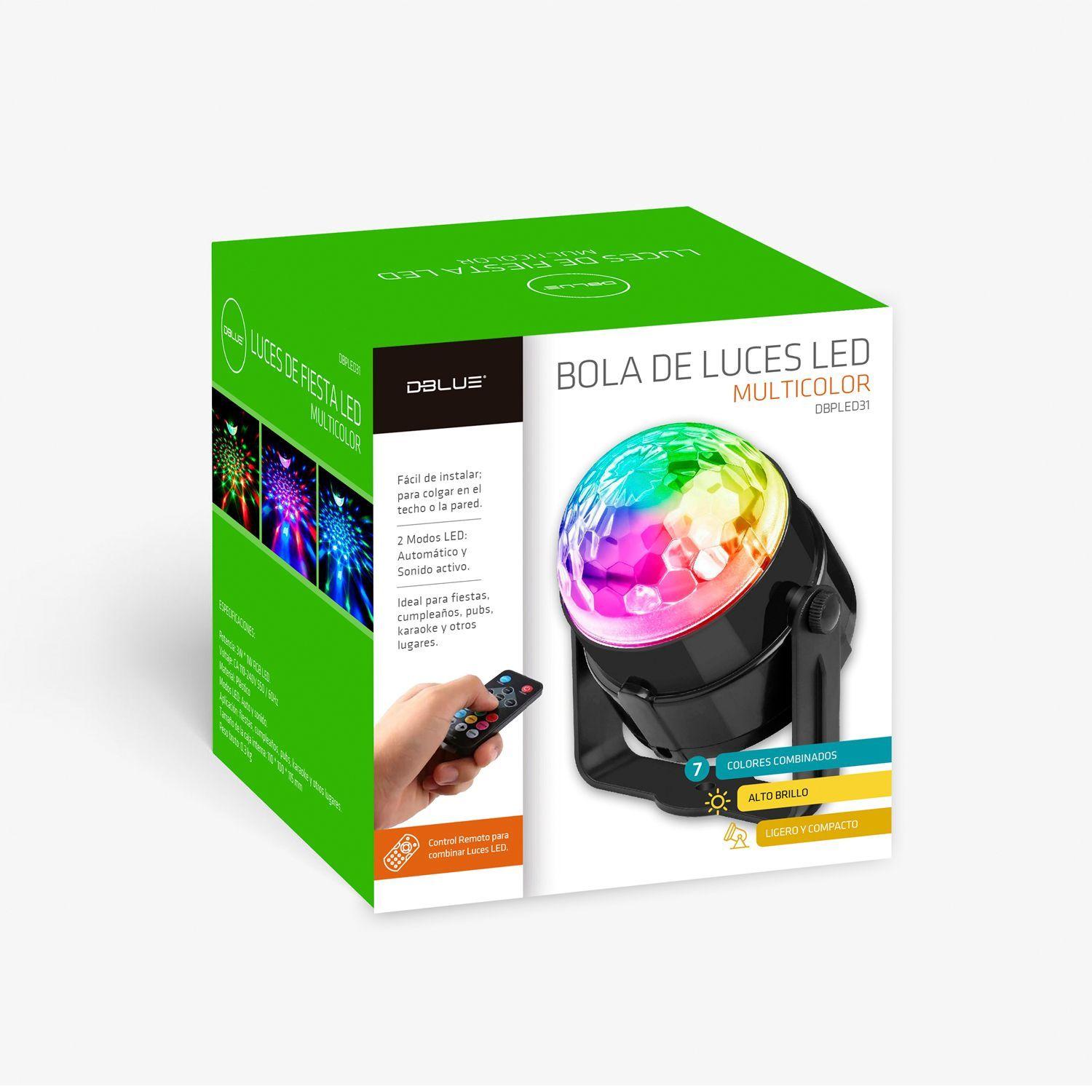 Bola de Luz Led Multicolor para Fiestas con Control Remoto-3
