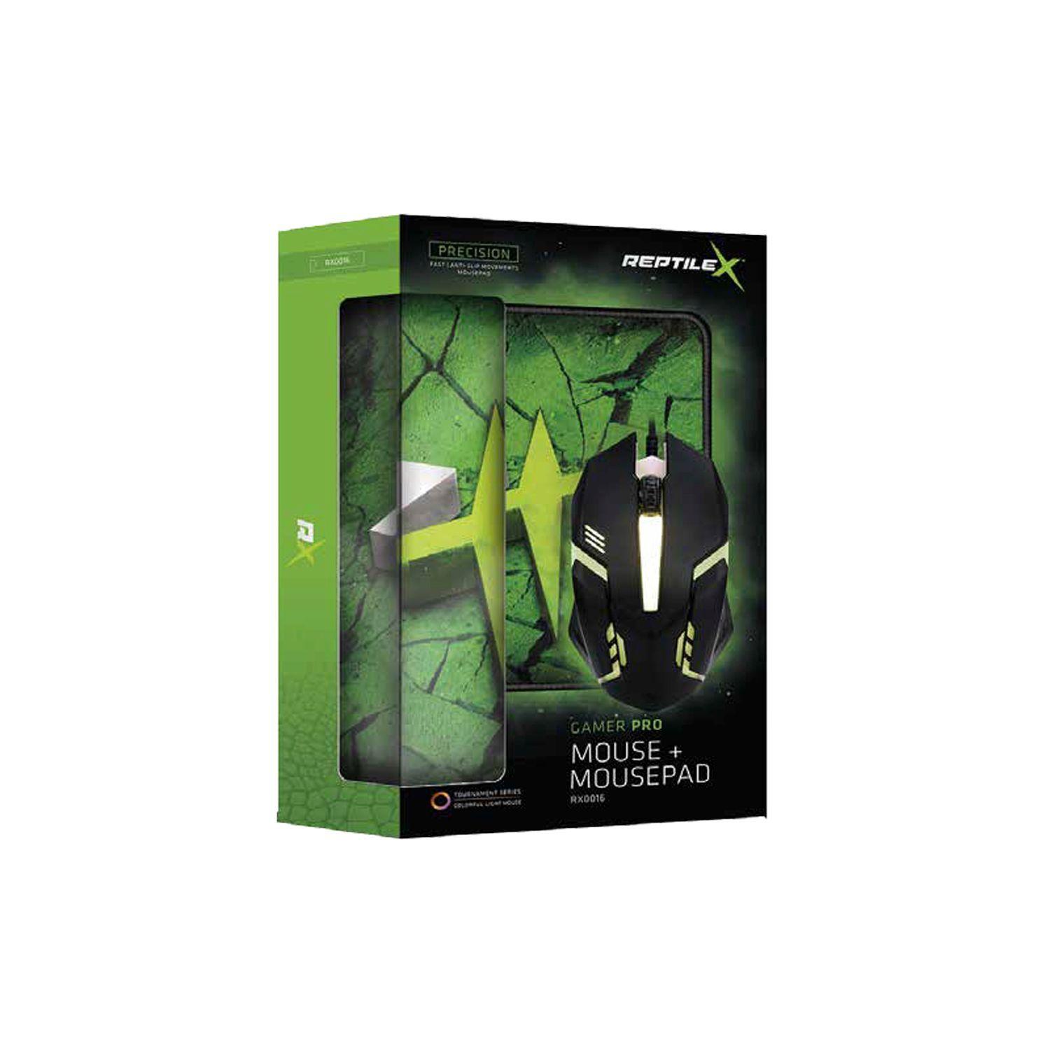 Mouse Gamer Con Mousepad Diseño Reptilex-2