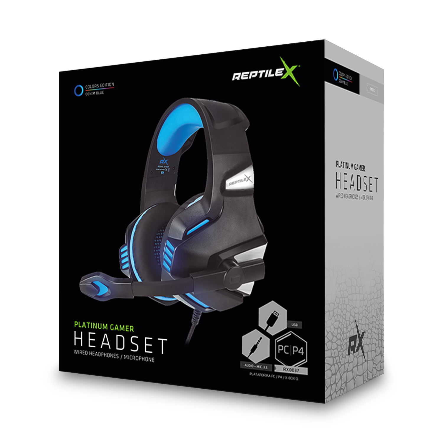 Audífonos Gamer Premium con Micrófono Azul-1