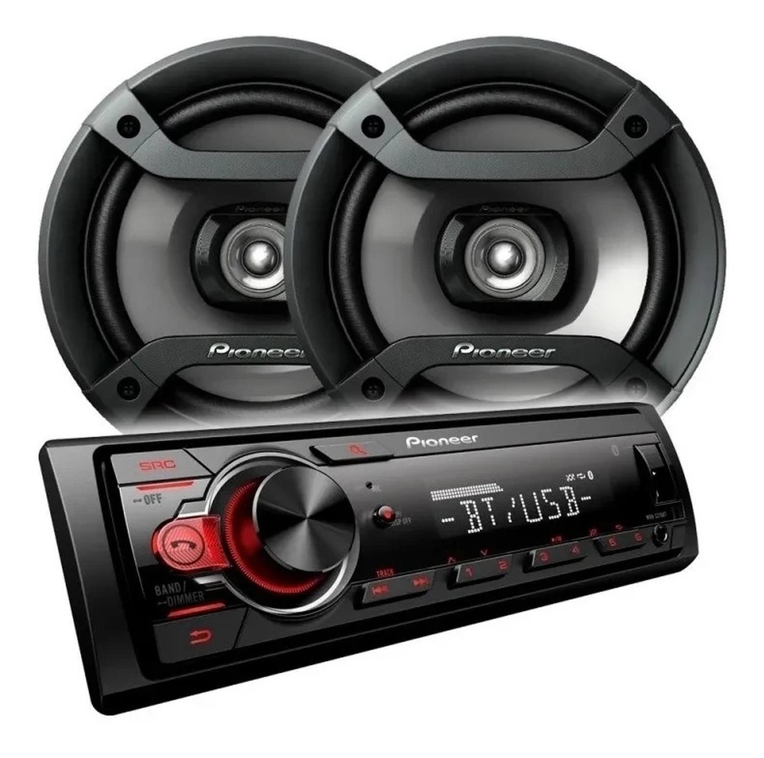Combo Pioneer Mxt-s216bt Radio Bluetooth + Parlantes 200w-0
