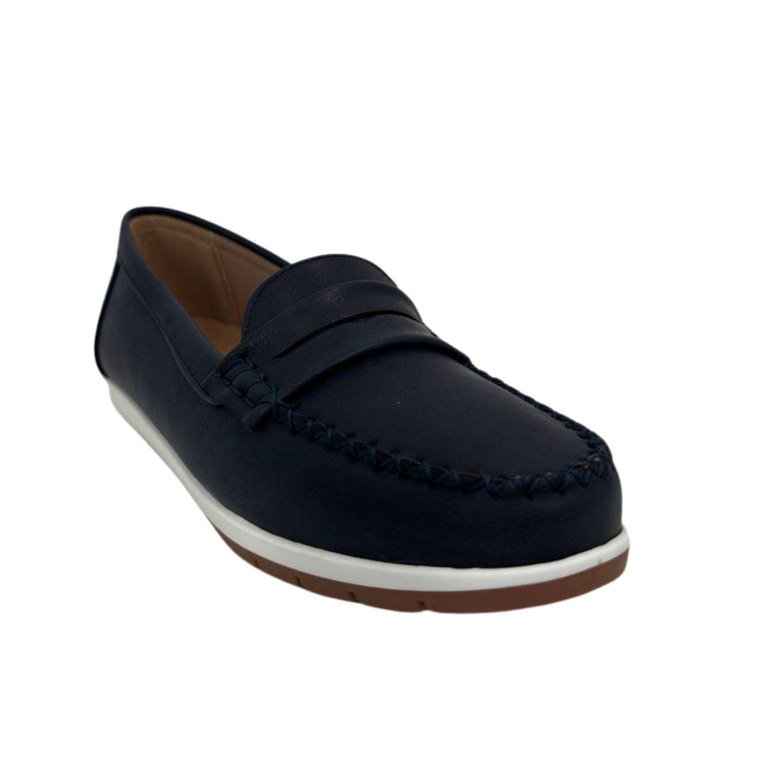 Mocasine Azul Eco Cuero Mujer-0