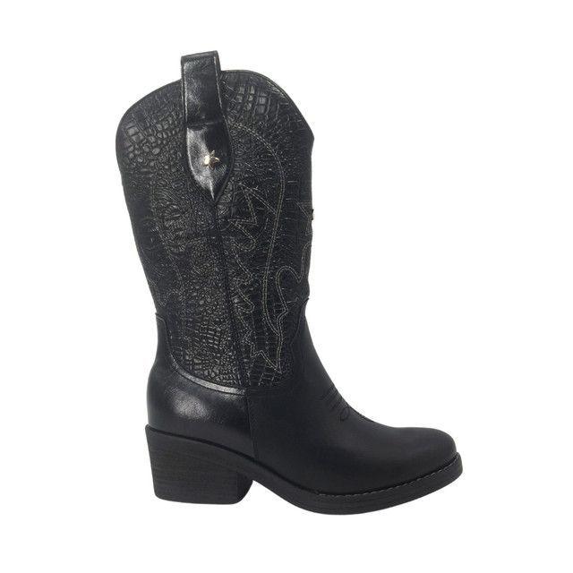 Botas Vaqueras Negras-0