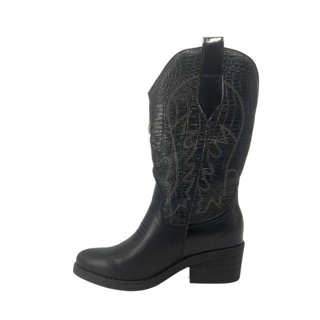Botas Vaqueras Negras-1