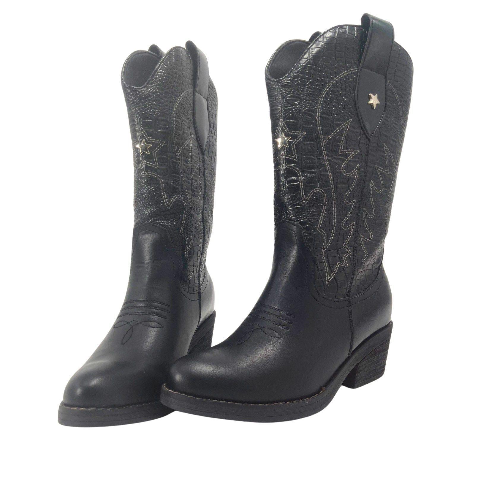 Botas Vaqueras Negras-3