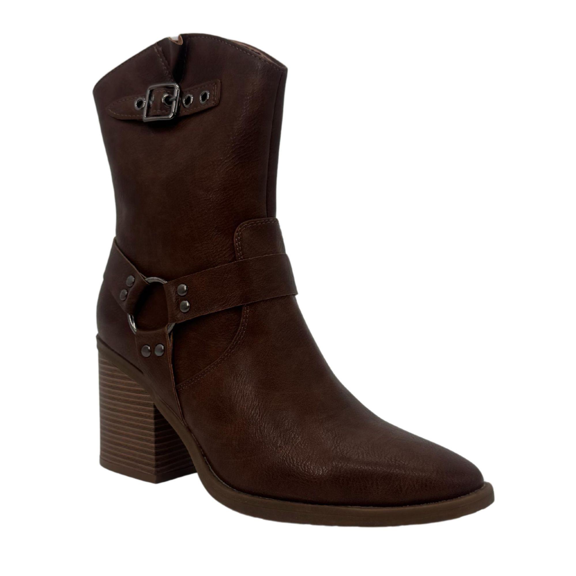 Bota  de dama  estilo vaquera punta fina-0