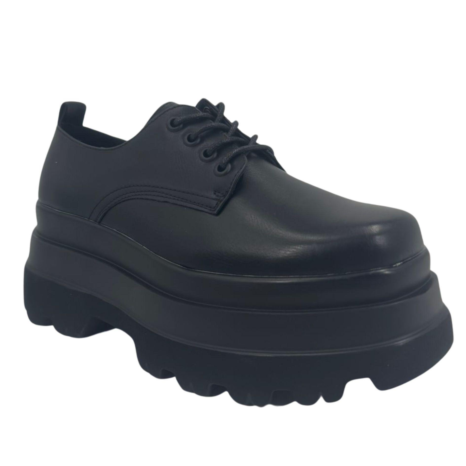 Zapatos Plataforma Negro Mujer-0