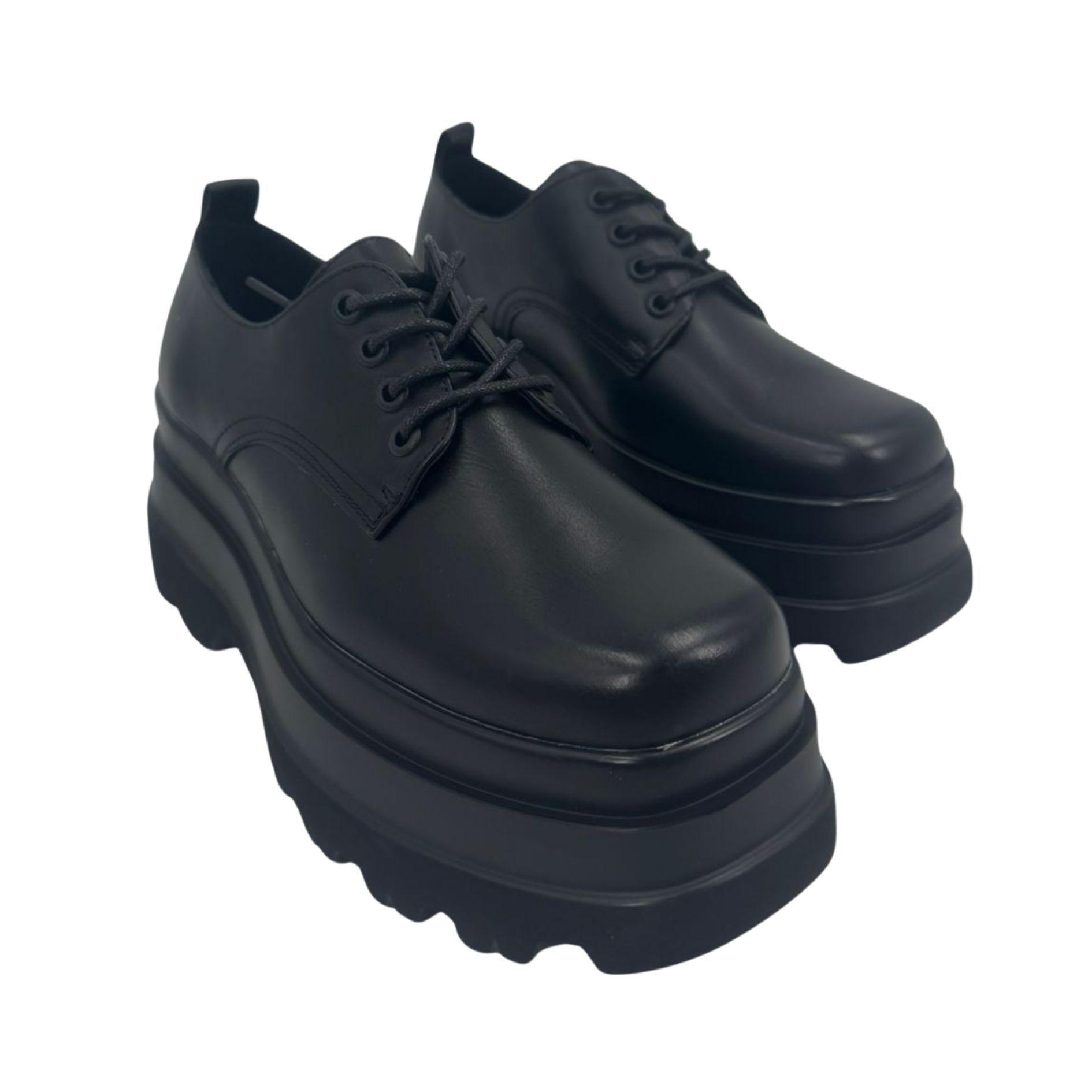 Zapatos Plataforma Negro Mujer-3