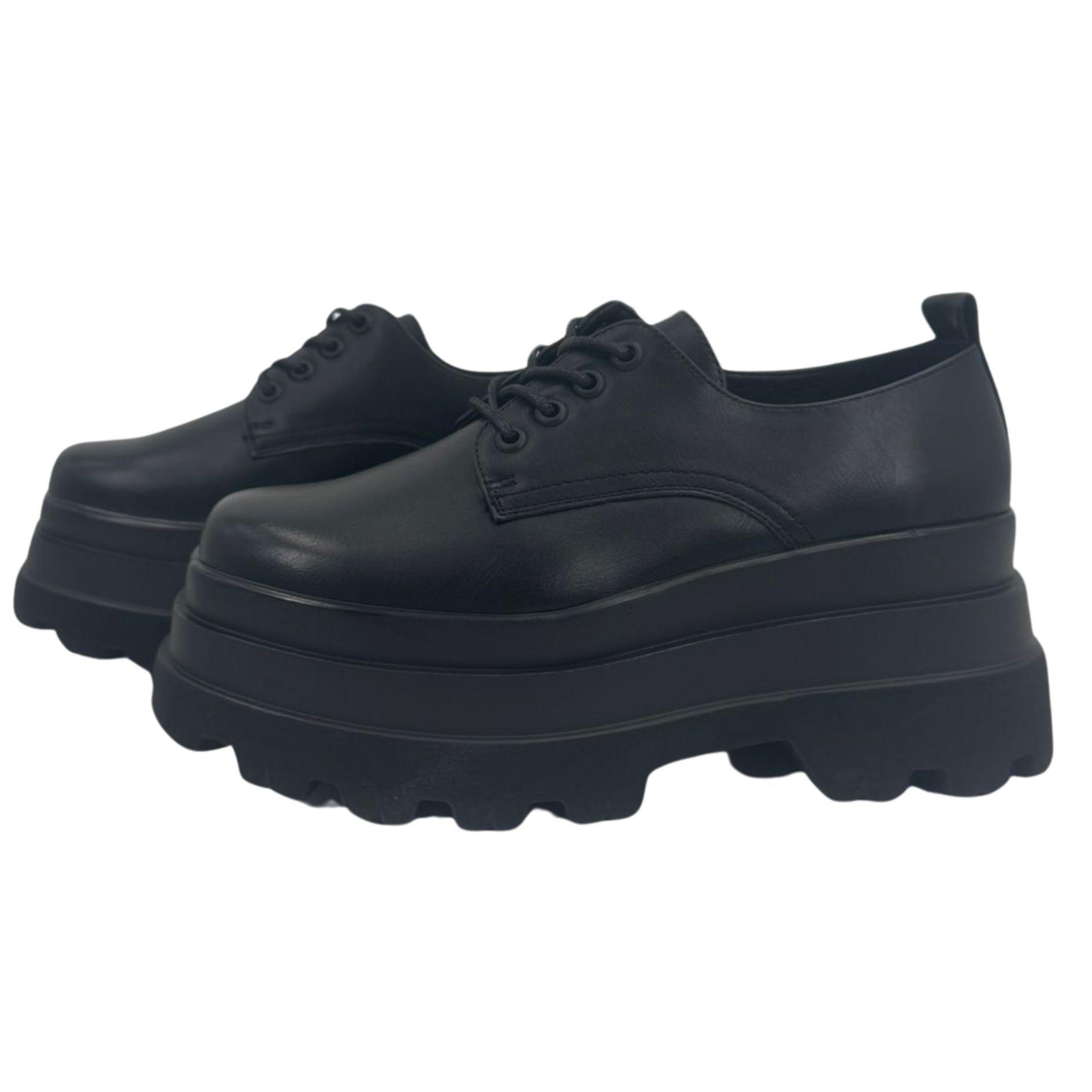Zapatos Plataforma Negro Mujer-4