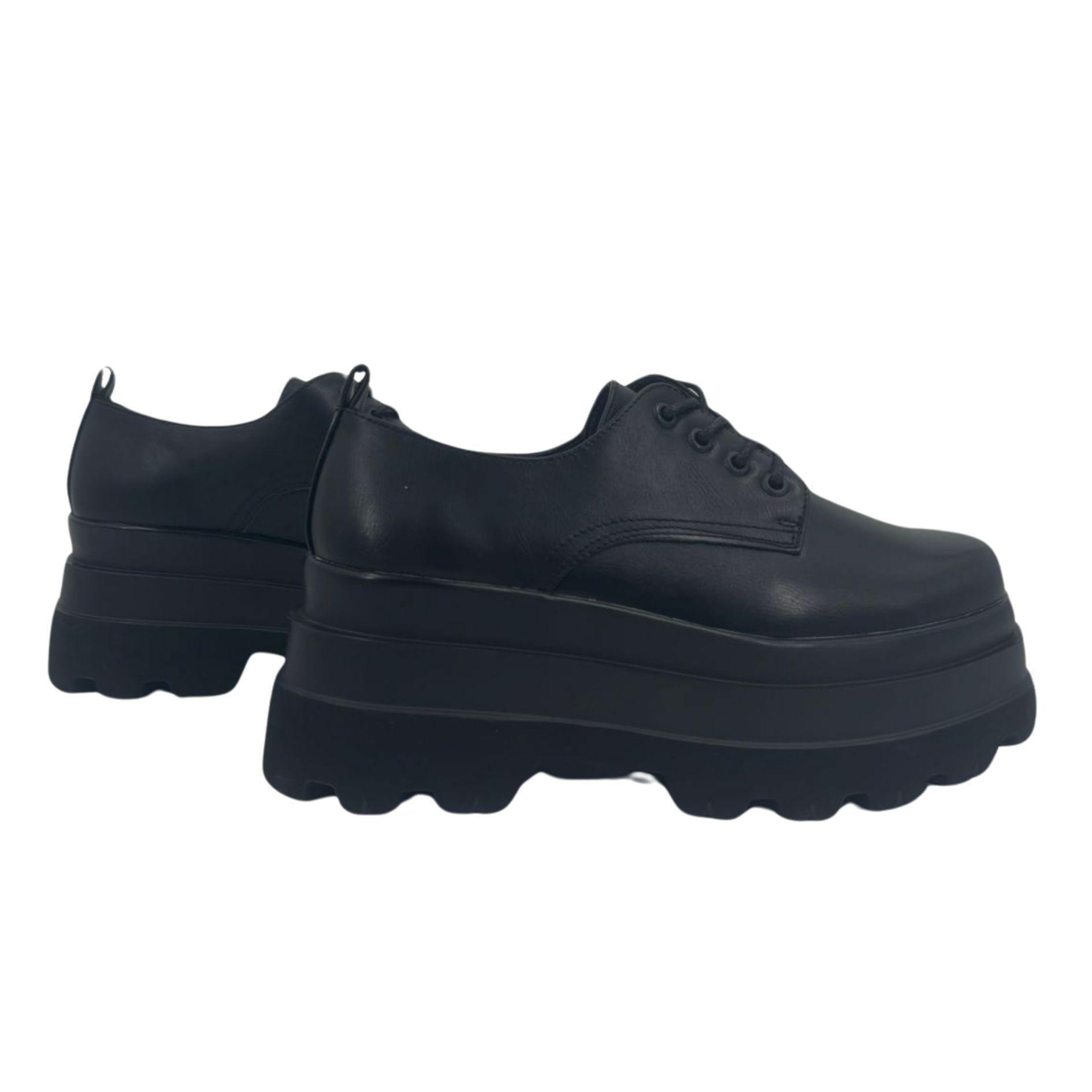 Zapatos Plataforma Negro Mujer-5