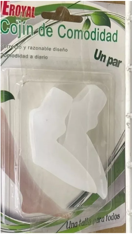 Corrector De Juanete Para Ambos Pies De Silicona Color Blanco Talla Estándar-2