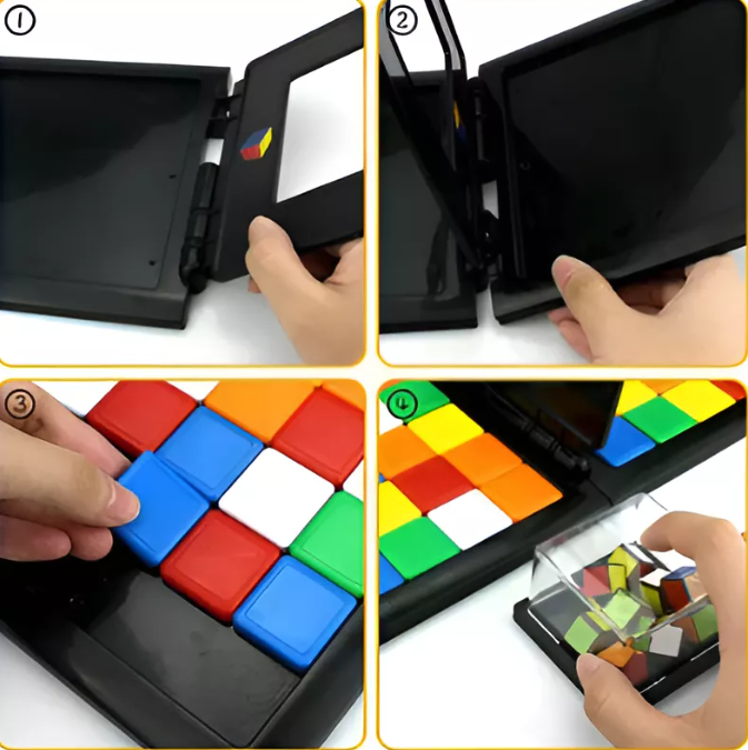 Juego Mesa Niños Puzzle Race Cube 3d Magic Block Game Rubik-4